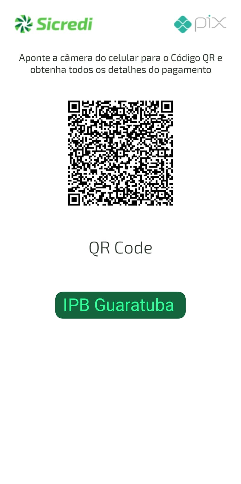 QR Code Pix - IPB Guaratuba (Sicredi)